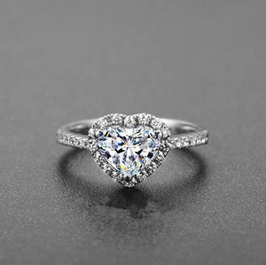 Heart Ring, Promise Ring, Eternity Ring, Heart Shaped Ring, Heart Shape Ring, Diamond Heart Ring, Heart Ring with Diamonds.