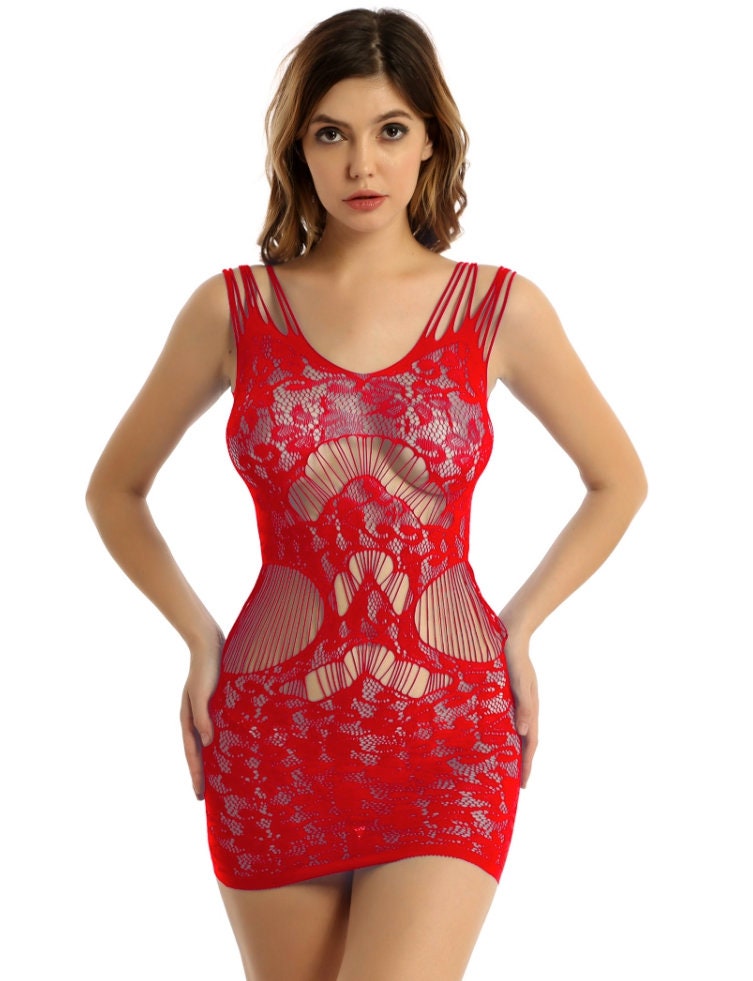 
            
                Load image into Gallery viewer, Sexy Dress | Dress | Sheer Dress | See Through Dress | Sheer Lingerie | Lace Lingerie | Lace Dress | Lace lingerie | Fishnet Dress | UK
            
        