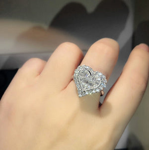 Baguette ring | diamond heart ring | Eternity ring | heart shaped ring | friendship ring | engagement ring | Diamond Heart Ring | Bling Ring