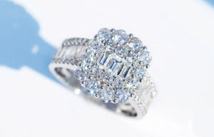 Diamond Ring | Womens Engagement Ring | Engagement Rings | Womens Rings | Promise Ring | Eternity Ring | Ring for Women | Baguette Ring