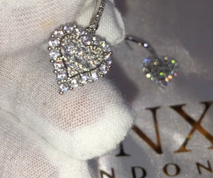 Diamond Earrings | Heart Earrings | Womens Earrings | Heart earrings with Diamonds | Iced Out Earrings | Womens Diamond Earrings | Earrings