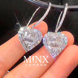 Diamond Earrings | Heart Earrings | Womens Earrings | Heart earrings with Diamonds | Iced Out Earrings | Womens Diamond Earrings | Earrings