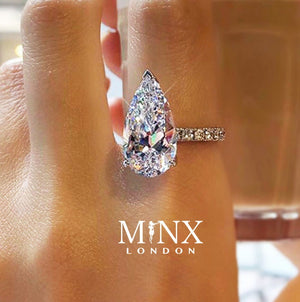 Teardrop Ring | Tear Drop ring | Pear shape ring | Water Drop Ring | eternity ring | pear shape ring | engagement ring | womens silver ring