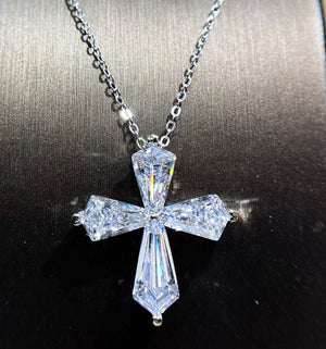 Womens Cross Necklace | Cross Necklace Women | Cross Necklace | Diamond Cross Pendant | Cross Pendant and Necklace | Silver Cross Necklace