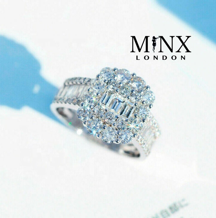 Diamond Ring | Womens Engagement Ring | Engagement Rings | Womens Rings | Promise Ring | Eternity Ring | Ring for Women | Baguette Ring