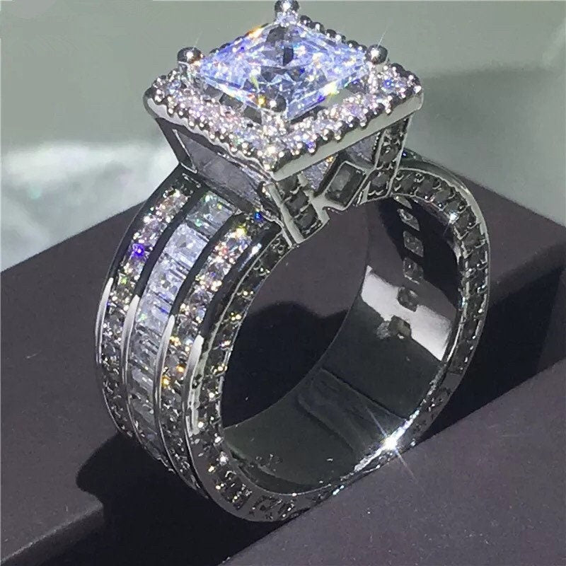 Engagement Ring | Big Womens Ring | Iced Out Ring | Engagement Ring Diamond | Big diamond ring | engagement rings | Big Diamond Rings
