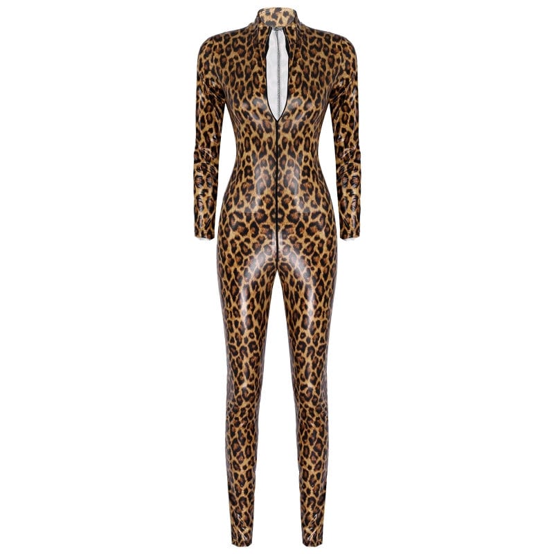 Sexy Bodysuit | Bodysuit | Womens Bodysuit | Womens Jumpsuit | Leopard Print Bodysuit | Leopard Print Catsuit | Leather Bodysuit | Cosplay