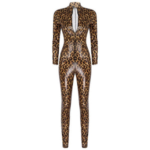 Sexy Bodysuit | Bodysuit | Womens Bodysuit | Womens Jumpsuit | Leopard Print Bodysuit | Leopard Print Catsuit | Leather Bodysuit | Cosplay