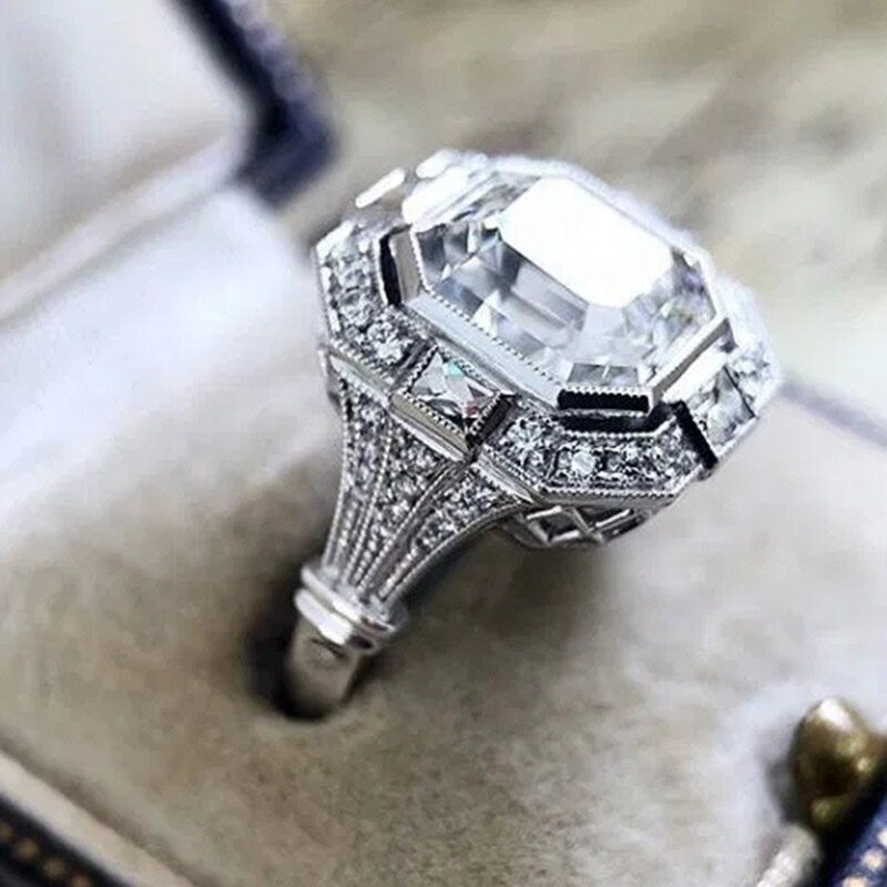 Asscher Diamond Ring | Vintage Diamond Ring