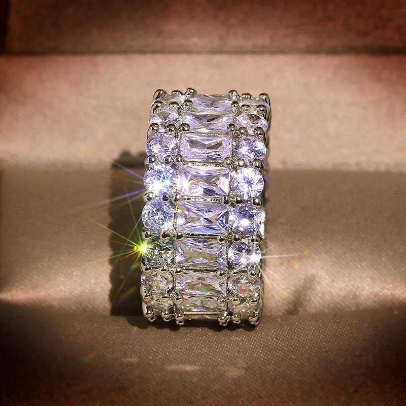 
            
                Load image into Gallery viewer, Baguette Ring | Eternity Ring | Iced Out Ring
            
        