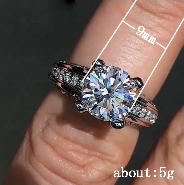 Diamond Engagement Ring | Round Diamond Engagement Ring | Peg Head Ring | Womens Engagement Ring | Diamond Ring | Cheap Engagement Ring