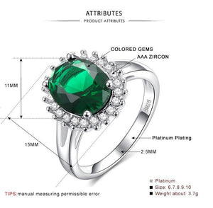 Green Diamond Ring | Green Diamond Engagement Ring | Emerald Green Ring