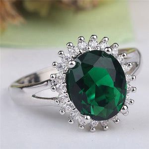 Green Diamond Ring | Green Diamond Engagement Ring | Emerald Green Ring