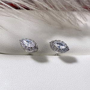 Marquise Diamond Earrings | Womens Earrings | Oval Diamond Earrings | Diamond Ear Studs | Stud Earrings | Womens Ear Studs |  Ear Studs