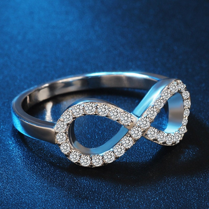 Infinity Ring | Infinite Ring | Figure 8 Ring | Eight Ring | Knot Ring | Infinity Rings | Diamond Infinity Ring | Womens Infinity Ring