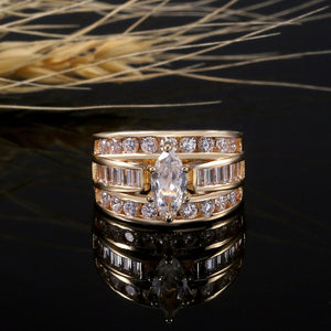 
            
                Load image into Gallery viewer, Marquise Ring | Marquise Diamond Ring | Gold Diamond Ring | Gold Ring with Diamonds | Gold Iced Out Rings | Big Diamond Ring | Big Gold Ring
            
        