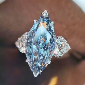 
            
                Load image into Gallery viewer, Aquamarine Ring | Marquise Ring | Blue Diamond Ring
            
        