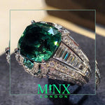 Green Diamond Ring | Emerald Green Diamond Ring | Iced Out Ring | Green Engagement Ring | Green Engagement Ring | Big Diamond Ring