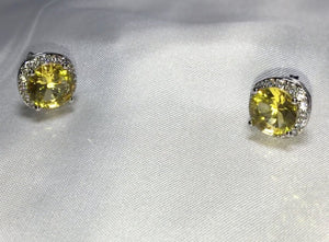 
            
                Load image into Gallery viewer, Yellow Diamond Earrings | Womens Earrings | Canary Yellow Earrings | Yellow Diamond Ear Studs | Stud Earrings | Diamond Ear Studs
            
        