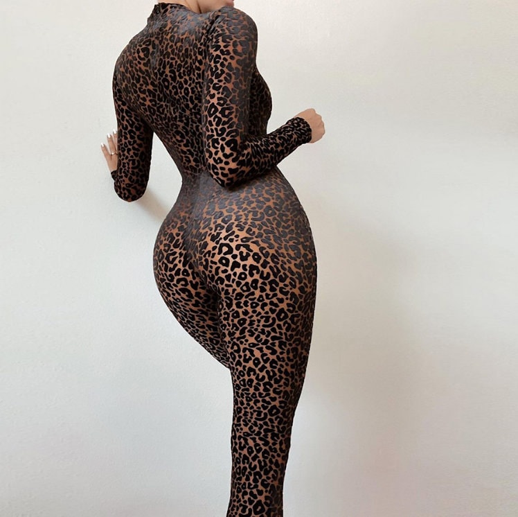 Sexy Bodysuit | Bodysuit | Womens Bodysuit | Womens Jumpsuit | Leopard Print Bodysuit | Leopard Jumpsuit | Leopard Bodysuit | Catsuit