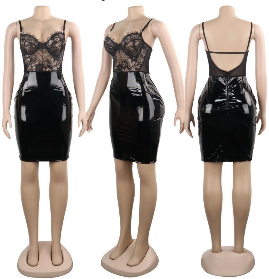 Leather Dress | Womens Leather Dress | Lace Dress | Sexy Leather Dress | Sexy Dresses for Party | Party Dress | Girls Dress | Sexy Dress