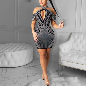 
            
                Load image into Gallery viewer, Diamond Dress | Rhinestone Dress | Dress with Diamonds | Party Dress
            
        