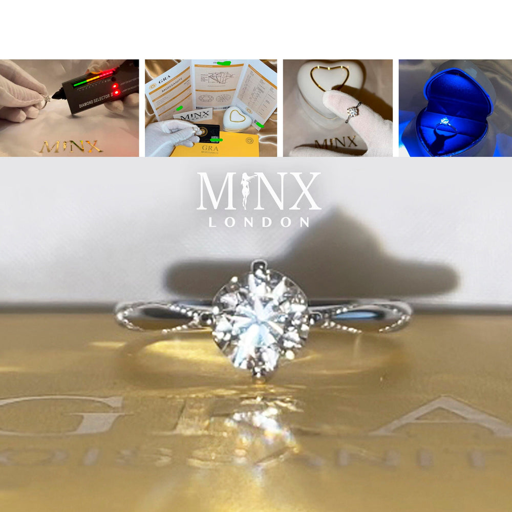 1ct | Moissanite Ring | Moissanite Engagement Rings | Womens Engagement Ring | Moissanite Rings | Womens Diamond Ring | Womens Wedding Rings