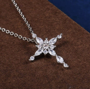 
            
                Load image into Gallery viewer, Cross Necklace | Cross Necklace Women | Cross Chain | Cross Necklace Diamond | Cross Pendant | Diamond Cross Pendant | Cross with Chain
            
        