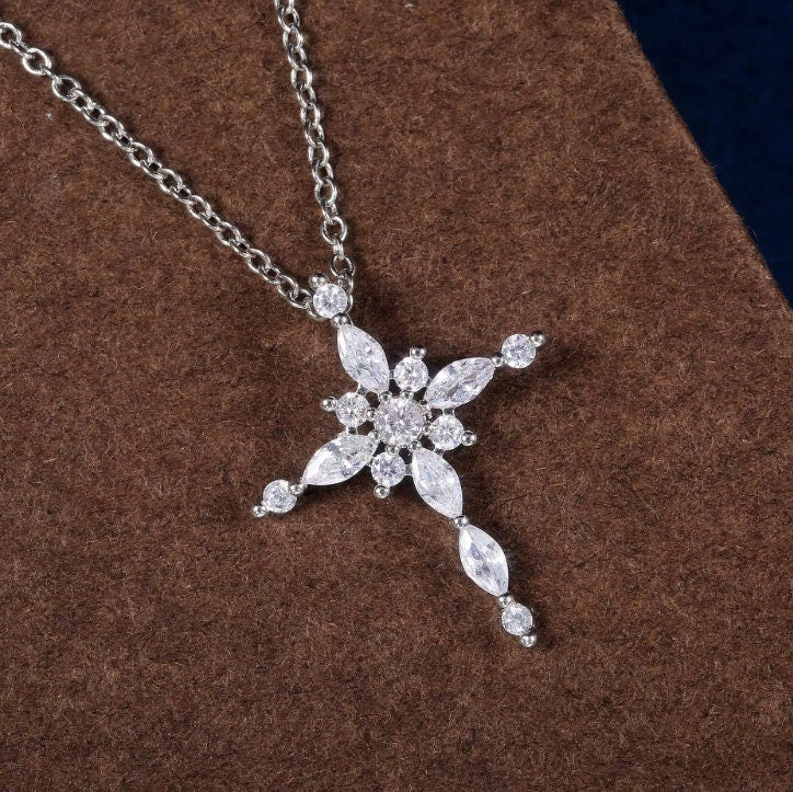 
            
                Load image into Gallery viewer, Cross Necklace | Cross Necklace Women | Cross Chain | Cross Necklace Diamond | Cross Pendant | Diamond Cross Pendant | Cross with Chain
            
        