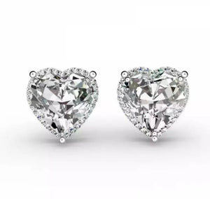 Diamond Earrings | Heart Earrings | Womens Earrings | Heart earrings with Diamonds | Heart Ear Studs | Womens Diamond Ear Studs | Ear Studs