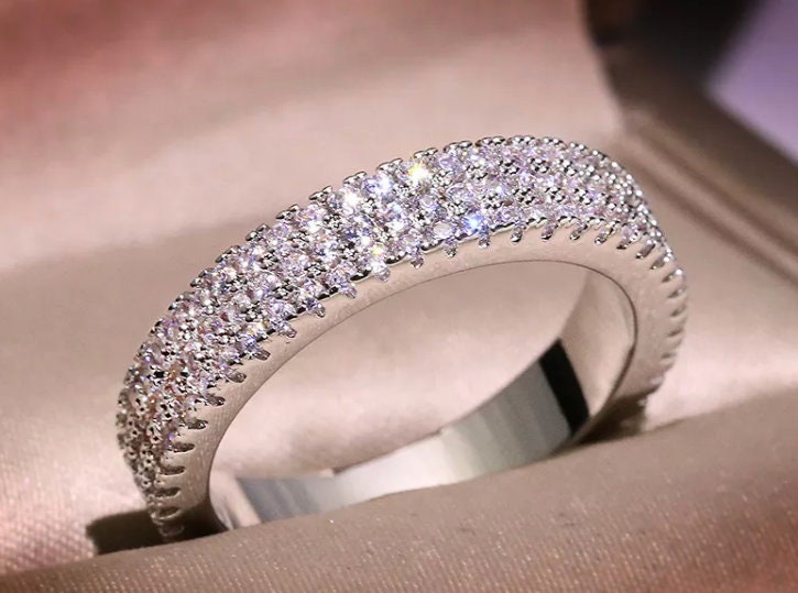 Eternity Ring | Promise Ring | Pavé Diamond Ring | Eternity Ring Diamond | Iced Out Ring | Engagement Rings | Wedding Band | Iced Ring