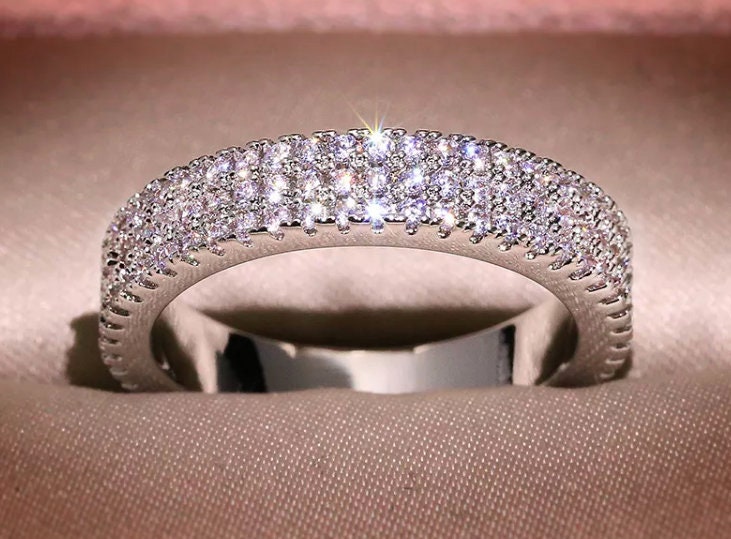 Eternity Ring | Promise Ring | Pavé Diamond Ring | Eternity Ring Diamond | Iced Out Ring | Engagement Rings | Wedding Band | Iced Ring