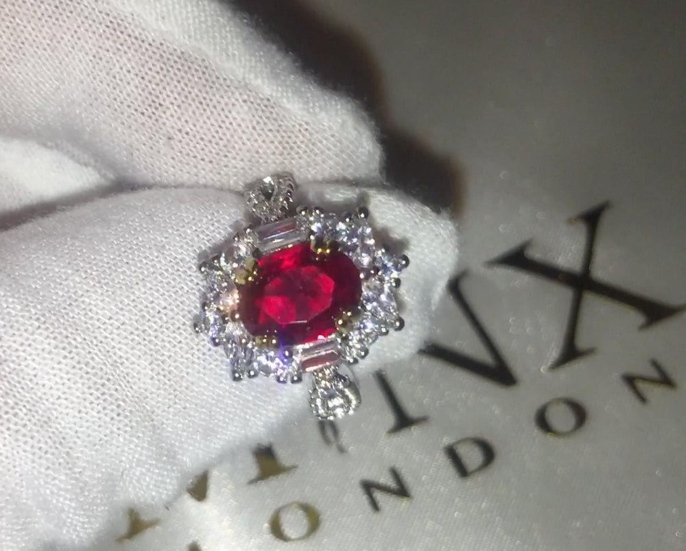 Ruby Ring | Red Diamond Ring | Womens Red Diamond Ring | Ruby Engagement Ring | Ruby Diamond Ring | Ruby Wedding Ring | Red Engagement Ring