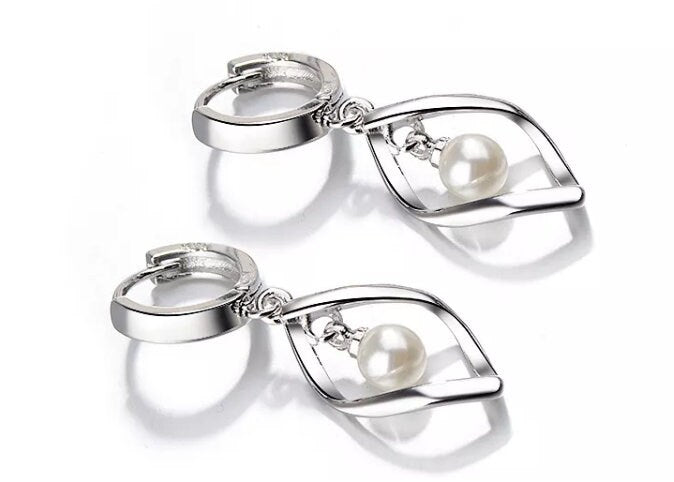 Pearl Earrings | Silver Pearl Earrings | Womens Pearl Earrings | Pearl earrings for Women | Girls Pearl Earrings | Ladies Pearl Earrings
