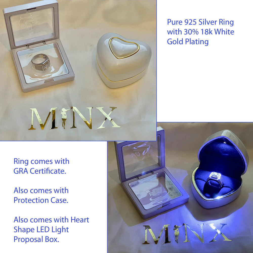 Mens Wedding Ring | Moissanite Ring | Mens Moissanite Ring | Iced Out Ring
