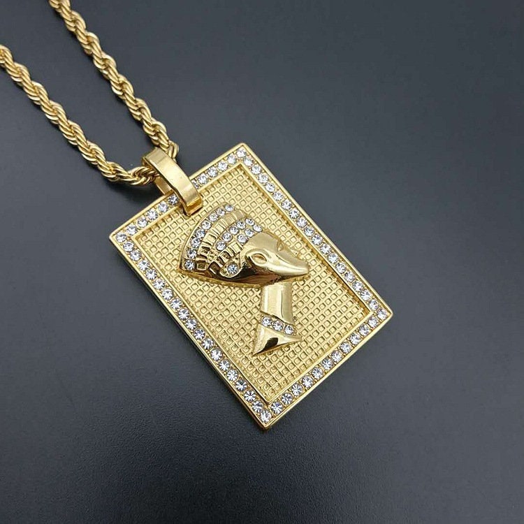 Nefertiti Pendant | Nefertiti Pendant | Nefertiti Necklace | Diamond Nefertiti Pendant | Egyptian Pendant | Egyptian Necklace