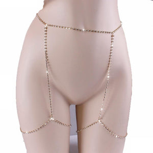 Diamond Garter | Belly Chain | Body Jewelry | Leg Garter | Wedding Garter | Womens Waist Harness | Festival Outfit | Body Jewelry | Sexy