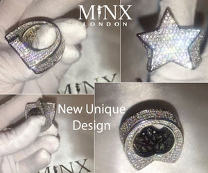 Iced out ring | Star Ring | Diamond Star Ring | Mens Iced Out Ring | Star Shaped ring | Star Rings | Iced Out Star Ring | Big Diamond Ring