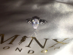 Teardrop Ring | Pear Shape Ring | Teardrop Engagement Ring | Tear Drop Ring | Engagement Ring |  Diamond Rings | Wedding Rings Women