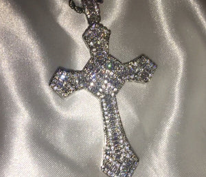 Iced Out Cross | Big Cross Necklace | Cross Necklace for Men | Iced Out Chain | Cross Chains | Cross Pendant | Diamond Cross Chain | Chain