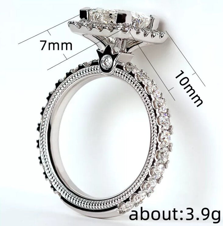 Engagement Ring | Big Carat Diamond Ring | Big Diamond Engagement Ring | Womens Big Ring | Womens Engagement Ring | Big Diamond Wedding Ring
