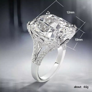 Big Carat Engagement Ring | Womens Big Diamond Ring | Womens Engagement Ring | Asscher Rings | Womens Wedding Ring | Womens Big Rings