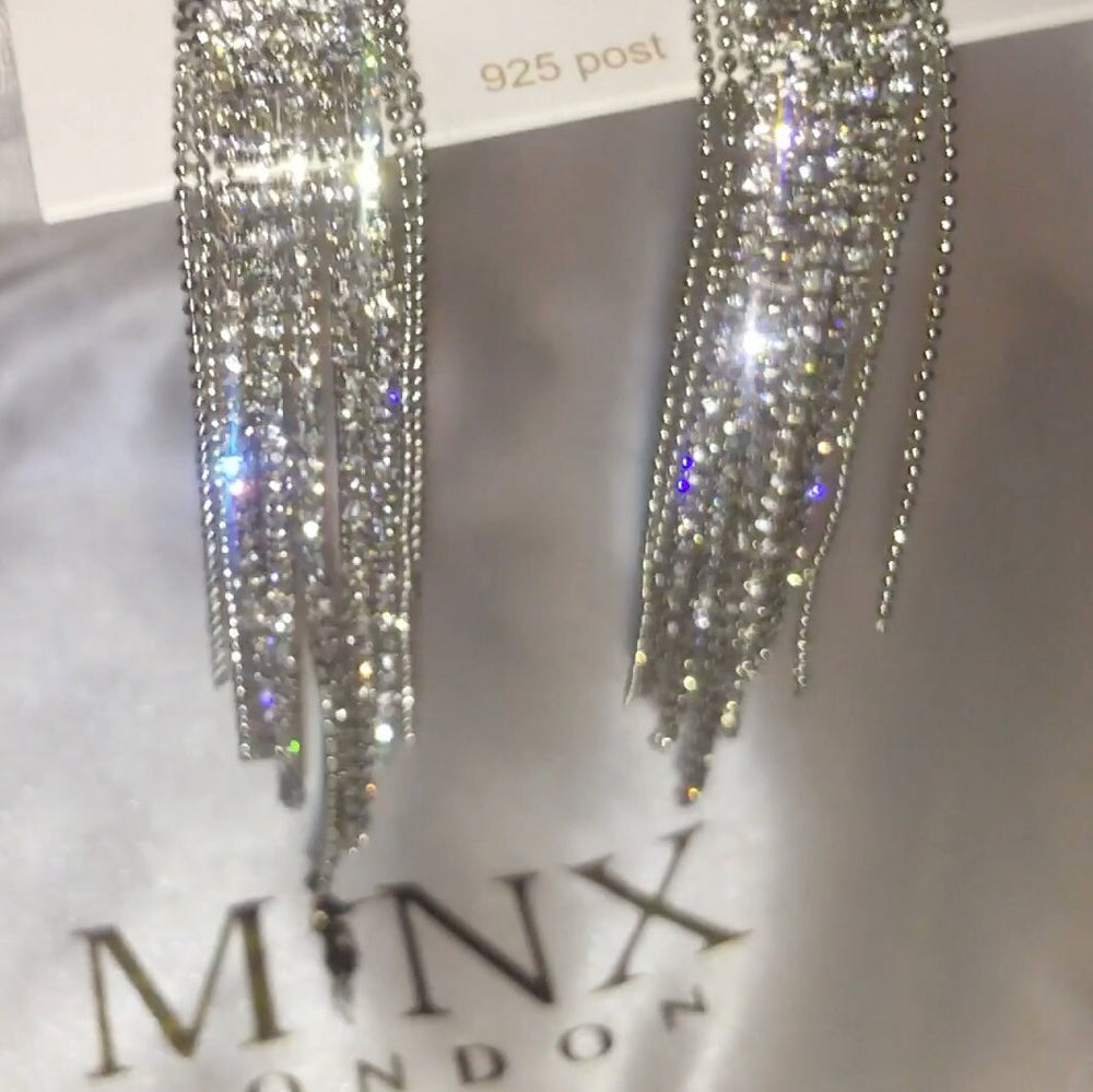 Diamond Tassel Earrings | Diamond Earrings | Dangle Earrings |  Chandelier Earrings |Womens Dangle Earrings | Earrings | Tassel Earrings