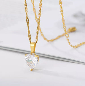 Diamond Heart Necklace | Womens Diamond Necklace | Gold Heart Necklace | Heart Pendant  | Heart Necklace Silver | Heart Pendants | Necklaces