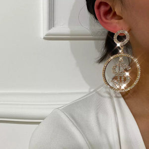 Big Hoop Earrings | Diamond Hoop Earrings | Womens Earrings | Earrings with Diamonds | Iced Out Earrings | Big Diamond Hoop Earrings