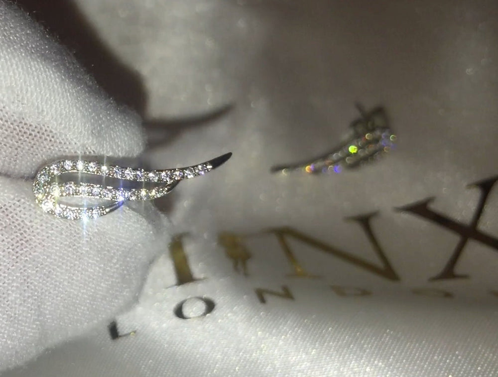 Diamond Wing Earrings | Wing Earrings | Feather Earrings | Womens Earrings | Womens Diamond Earrings | Angel Earrings | Cuff Earrings