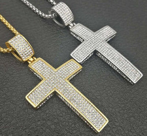 Big Cross Pendant | Cross Necklace | Cross necklace for Men | Cross Necklace Women | Cross Pendant and Necklace | Iced Out Cross Pendant
