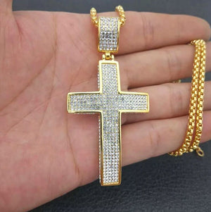 Big Cross Pendant | Cross Necklace | Cross necklace for Men | Cross Necklace Women | Cross Pendant and Necklace | Iced Out Cross Pendant