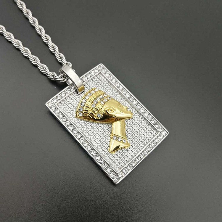 Nefertiti Pendant | Nefertiti Pendant | Nefertiti Necklace | Diamond Nefertiti Pendant | Egyptian Pendant | Egyptian Necklace