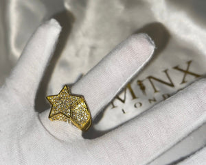 Iced out ring | Star Ring | Diamond Star Ring | Star Shaped ring | star rings | Iced Out Star Ring | Big ring | Fashion Ring | Pinky Ring